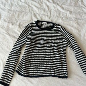 Madewell Striped Black and White Women's Sweater, Small